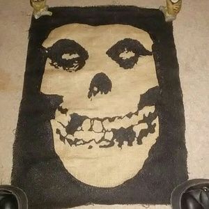 Misfits Crimson Ghost painted on Burlap sack.